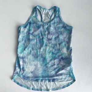 Athleta Blue and White Patterned Tank Top